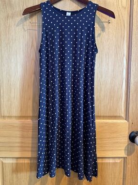 Old Navy Navy and White Polka Dot Dress
